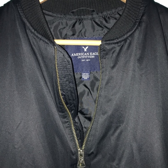 Black American Eagle Bomber Jacket - Picture 2 of 2